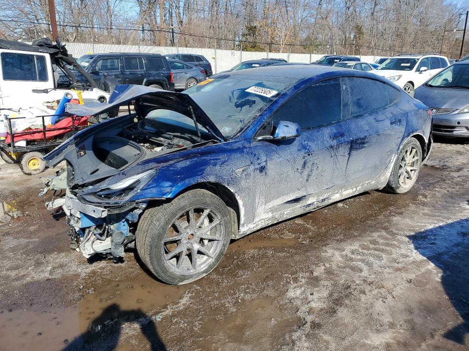 2021 Tesla Model 3 VIN 5YJ3E1EB8MF054958 COPART salvage auction — FRONT END, Salvage Title, sold $2,000 on 2026-07-20 (photo 1)