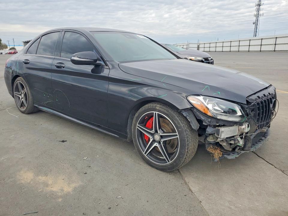 2017 Mercedes-benz C-klasse VIN 55SWF4JBXHU196718 COPART salvage auction — FRONT END, Ca - Salvage Certificate, sold $2,450 on 2026-07-02 (photo 4)