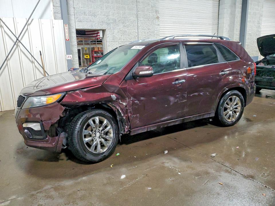 2013 Kia Sorento VIN 5XYKW4A20DG379581 COPART salvage auction — FRONT END, Mn - Cert Of Title-Prior Salvage, sold $1,100 on 2026-07-07 (photo 1)