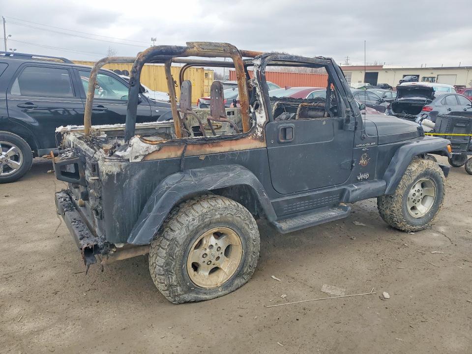 2001 Jeep Wrangler / VIN 1J4FA59S51P350462 COPART salvage auction — INTERIOR BURN, In - Bill Of Sale - Parts Only, sold $850 on 2026-07-02 (photo 3)