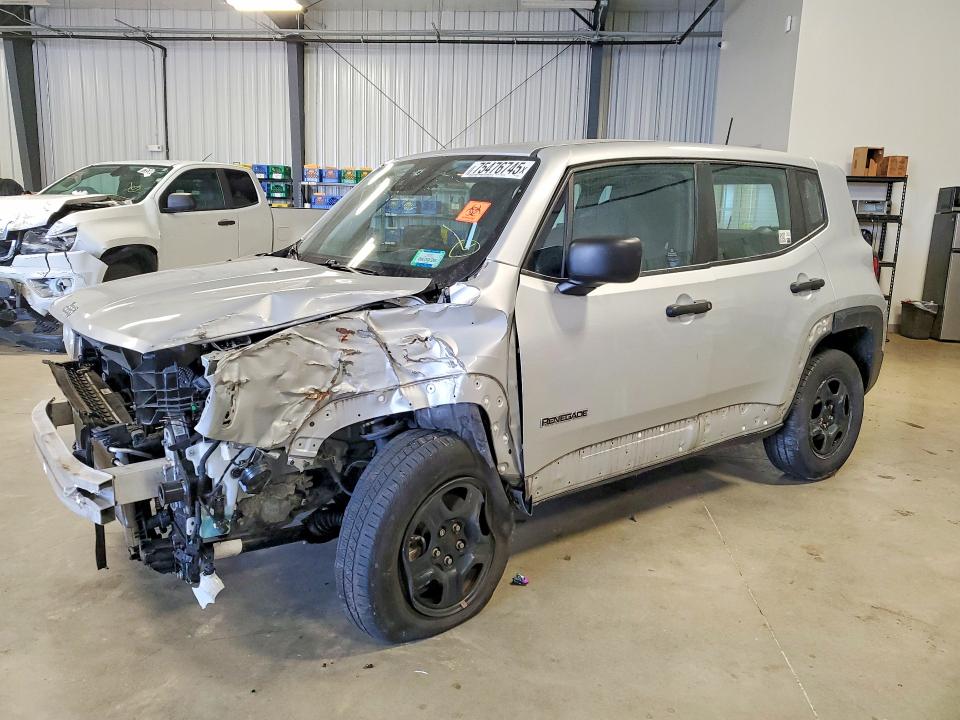 2021 Jeep Renegade VIN ZACNJDAB0MPN36728 COPART salvage auction — FRONT END, Wv - Salvage Certificate, sold $650 on 2026-07-31 (photo 1)
