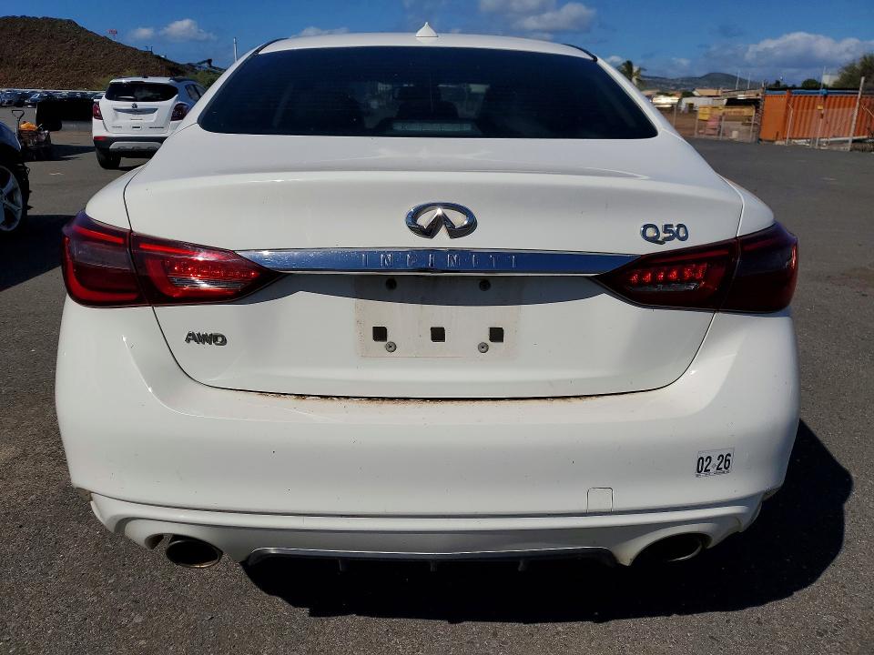 2018 Infiniti Q50 VIN JN1EV7AR5JM611085 COPART salvage auction — MECHANICAL, Hi - Certificate Of Title, sold $1,050 on 2026-07-06 (photo 6)