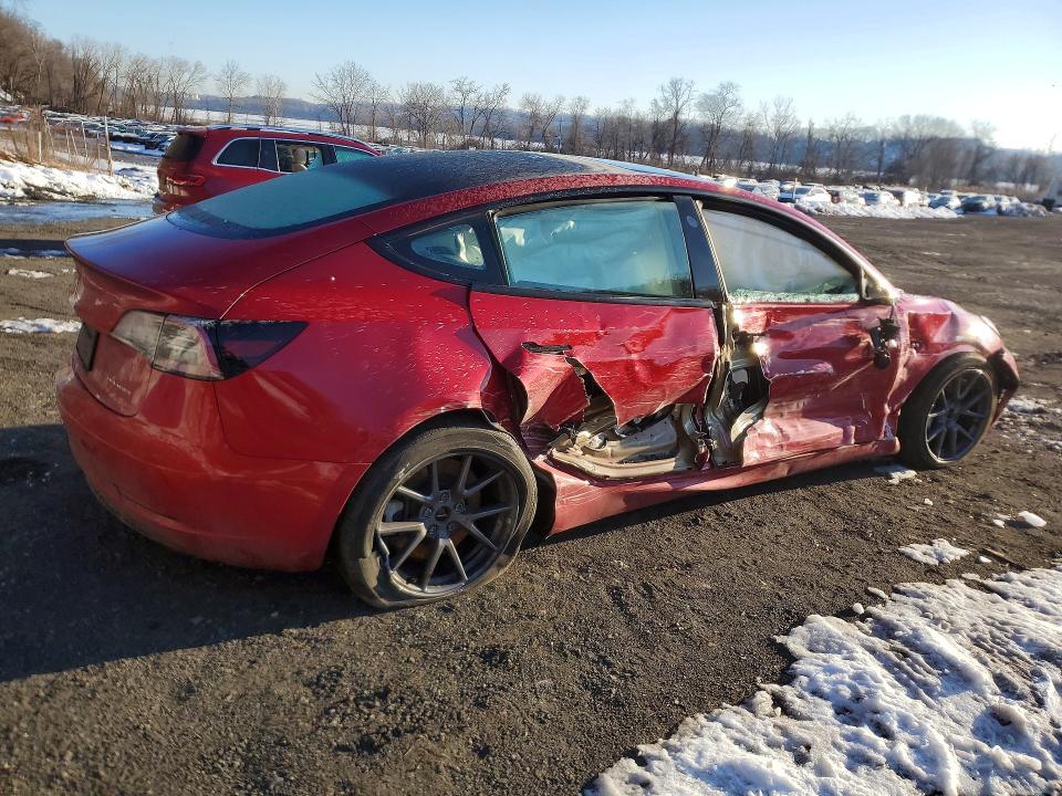 2022 Tesla Model 3 VIN 5YJ3E1EBXNF251566 COPART salvage auction — SIDE, NY - MV907A-PARTS ONLY, sold $1,650 on 2026-07-21 (photo 3)