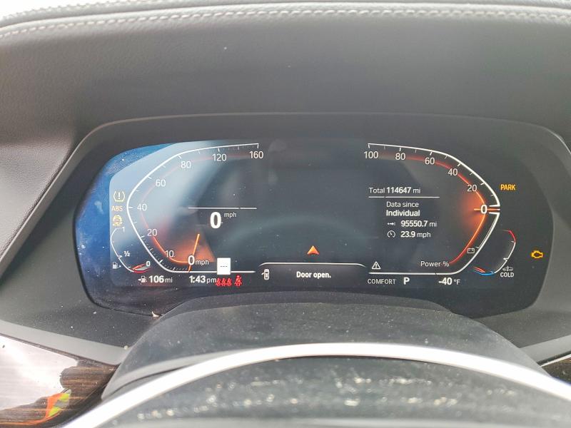 2021 BMW X5 VIN 5UXCR6C01M9E97564 COPART salvage auction — FRONT END, Md - Cert Of Salvage > 75% Damage, sold $225 on 2026-07-31 (photo 9)