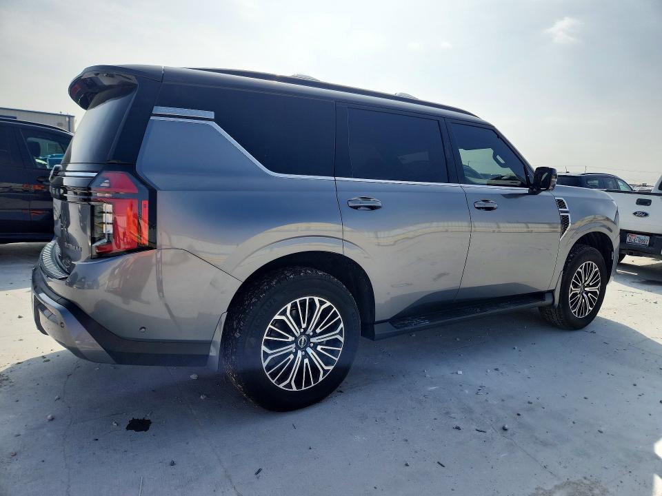 2026 Nissan Armada VIN JN8AY3EA3T9015001 COPART salvage auction — SIDE, TX - SALVAGE VEHICLE TITLE, sold $47,250 on 2026-07-02 (photo 3)