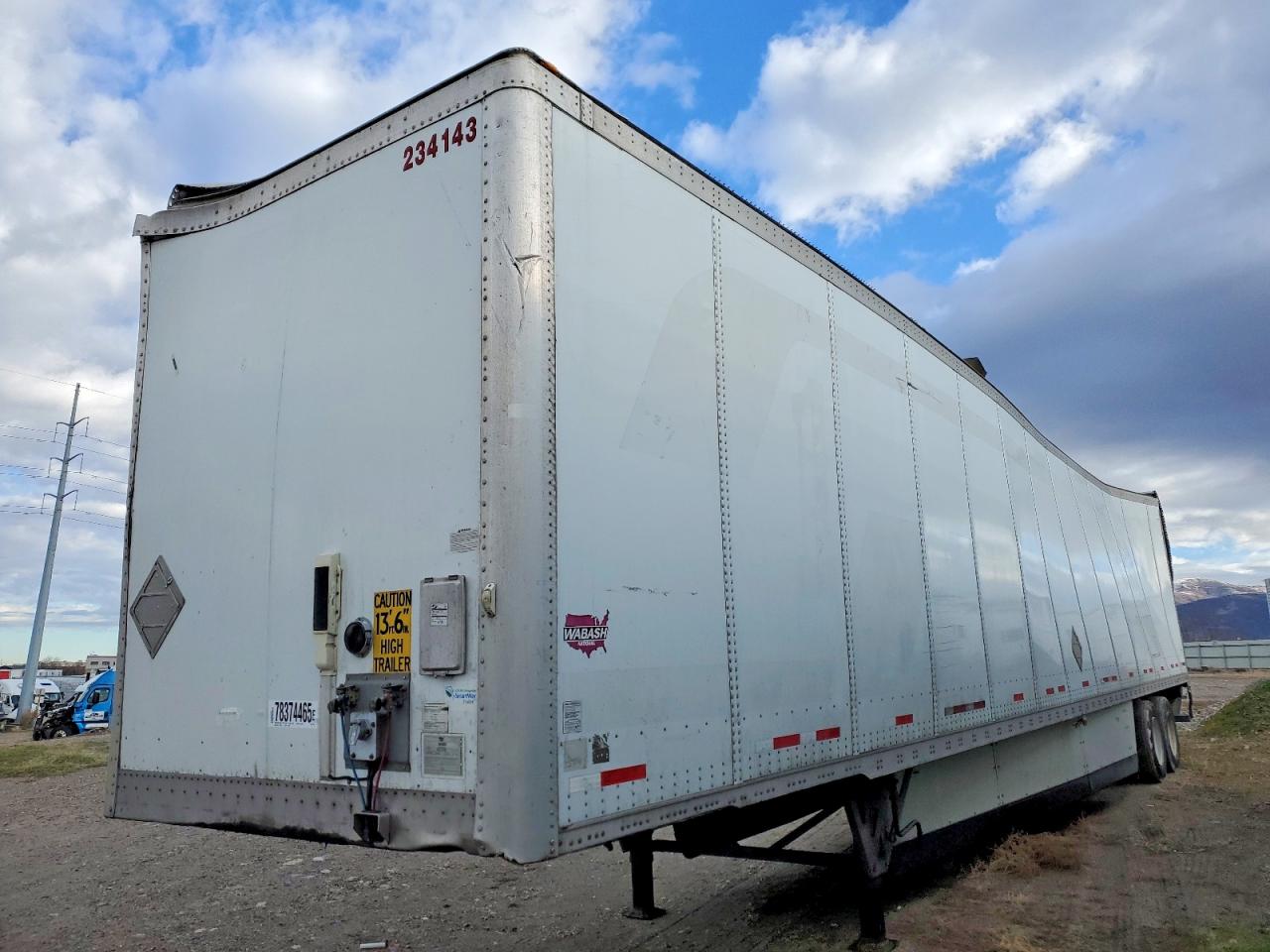2019 Wabash Dvlshpc VIN 1JJV532D9KL097152 COPART salvage auction — Rollover, UT - SALVAGE CERTIFICATE, sold $1 on 2026-09-04 (photo 2)