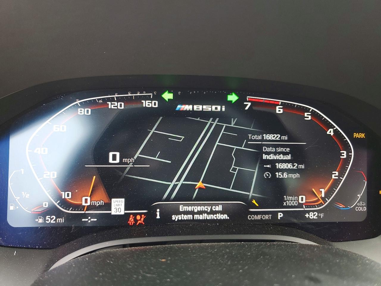 2024 BMW M850i xDrive VIN WBABC4C07RCR56331 COPART salvage auction — Front End, FL - CERT OF TITLE SLVG REBUILDABLE, sold $30,250 on 2026-06-30 (photo 9)