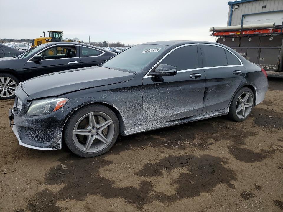 2017 Mercedes-benz C-klasse VIN 55SWF4KB5HU205548 COPART salvage auction — FRONT END, Md - Cert Of Salvage > 75% Damage, sold $4,000 on 2026-07-10 (photo 1)
