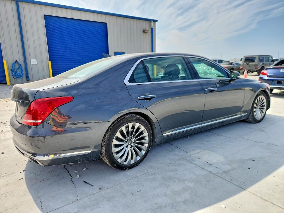 2018 Genesis G90 VIN KMHG54JH8JU049609 COPART salvage auction — FRONT END, Tx - Salvage Vehicle Title, sold $8,100 on 2026-07-24 (photo 3)