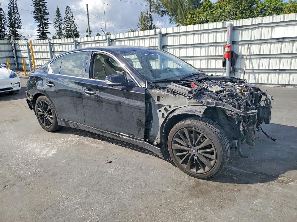2018 Infiniti Q50 VIN JN1EV7APXJM364497 COPART salvage auction — FRONT END, Fl - Certificate Of Destruction, sold $1,900 on 2026-07-13 (photo 4)