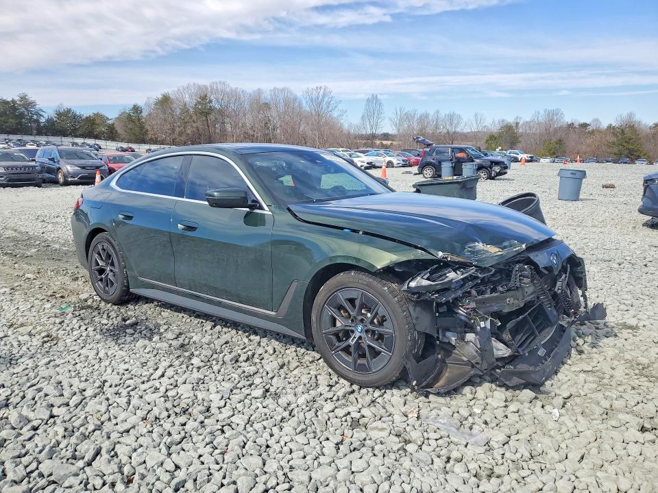 2023 BMW I4 VIN WBY43AW01PFR46491 COPART salvage auction — FRONT END, Nc - Salvage Certificate Of Title, sold $12,000 on 2026-07-29 (photo 4)