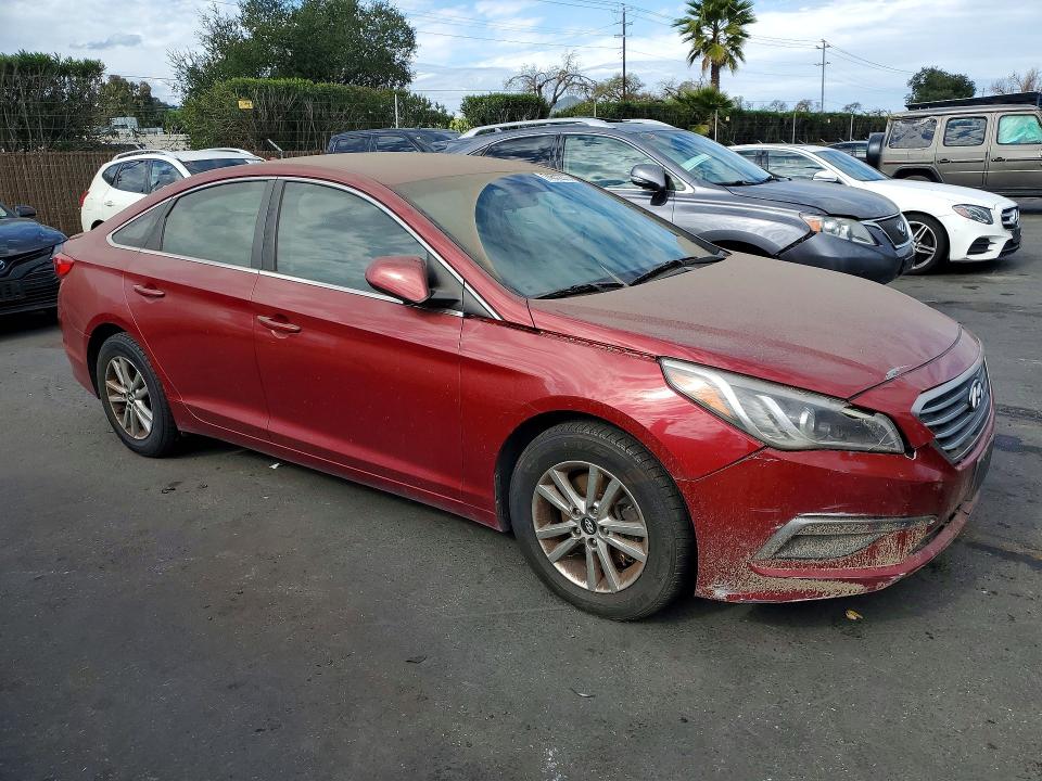2015 Hyundai Sonata VIN 5NPE24AF8FH124345 COPART salvage auction — FRONT END, CA - DIS/DLR/EXP APP FOR DUP CLEAN, sold $900 on 2026-07-02 (photo 4)