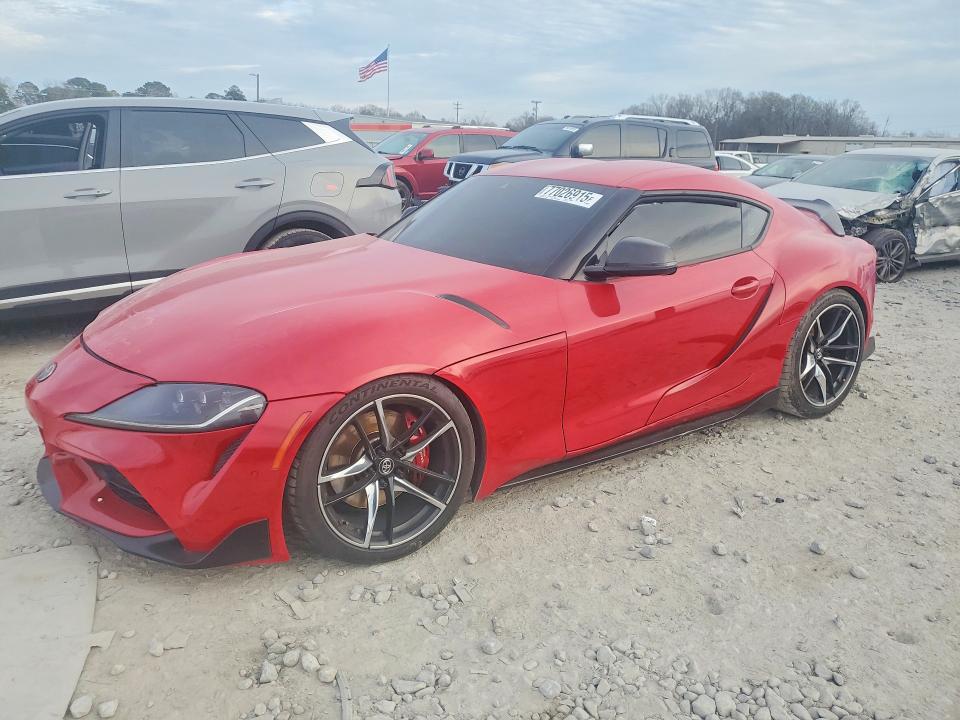 2021 Toyota Supra VIN WZ1DB0C01MW036419 COPART salvage auction — FRONT END, Al - Cert Of Title-Salvage Title, sold $10,100 on 2026-07-16 (photo 1)