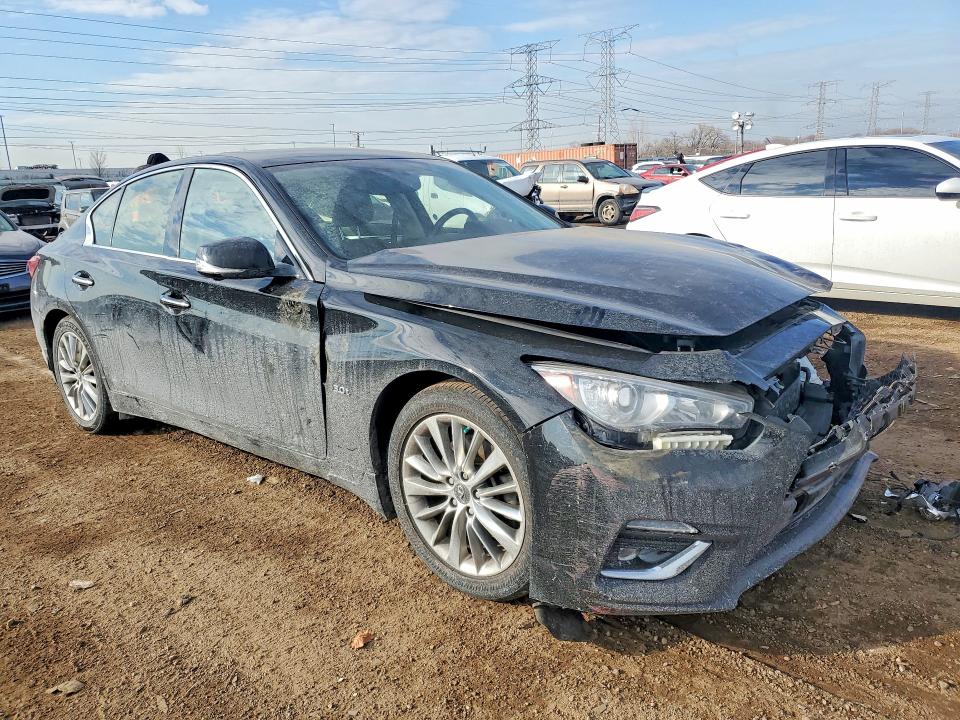 2020 Infiniti Q50 VIN JN1EV7AR1LM250831 COPART salvage auction — FRONT END, Il - Salvage Certificate, sold $4,500 on 2026-07-30 (photo 4)