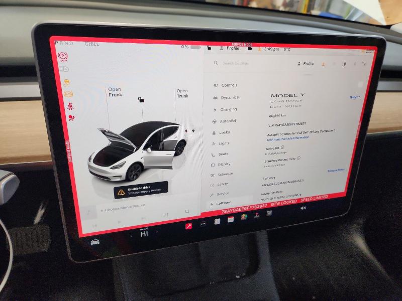 2023 Tesla Model y VIN 7SAYGAEE6PF762837 COPART salvage auction — FRONT END, Salvage Title, sold $12,200 on 2026-07-23 (photo 9)