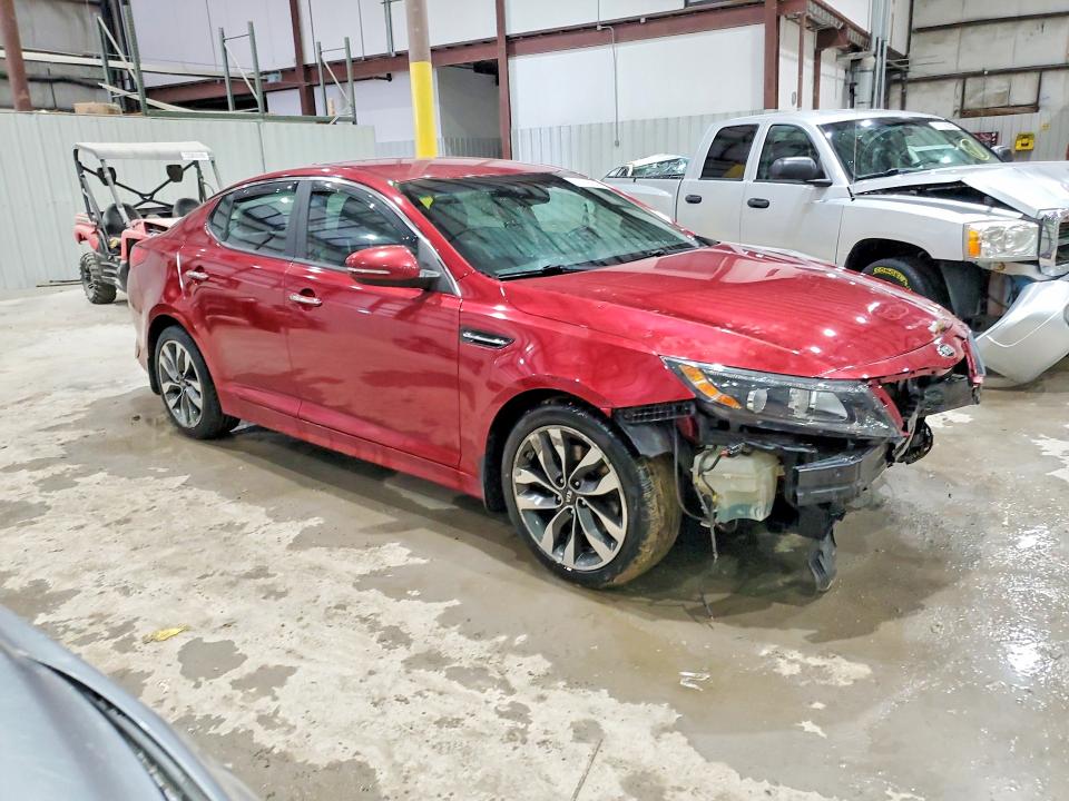 2015 Kia Optima VIN 5XXGR4A73FG410967 COPART salvage auction — FRONT END, Wv - Salvage Certificate, sold $600 on 2026-07-22 (photo 4)