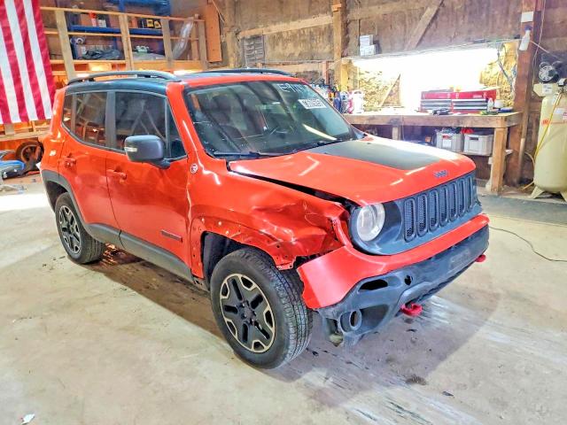2017 Jeep Renegade VIN ZACCJBCB3HPE91186 COPART salvage auction — FRONT END, Sd - Cert Of Title-Salvage, sold $150 on 2026-08-04 (photo 4)