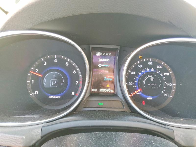 2016 Hyundai Santa fe VIN 5XYZU3LBXGG370581 COPART salvage auction — SIDE, Ga - Cert Of Title-Salvage, sold $550 on 2026-07-21 (photo 9)