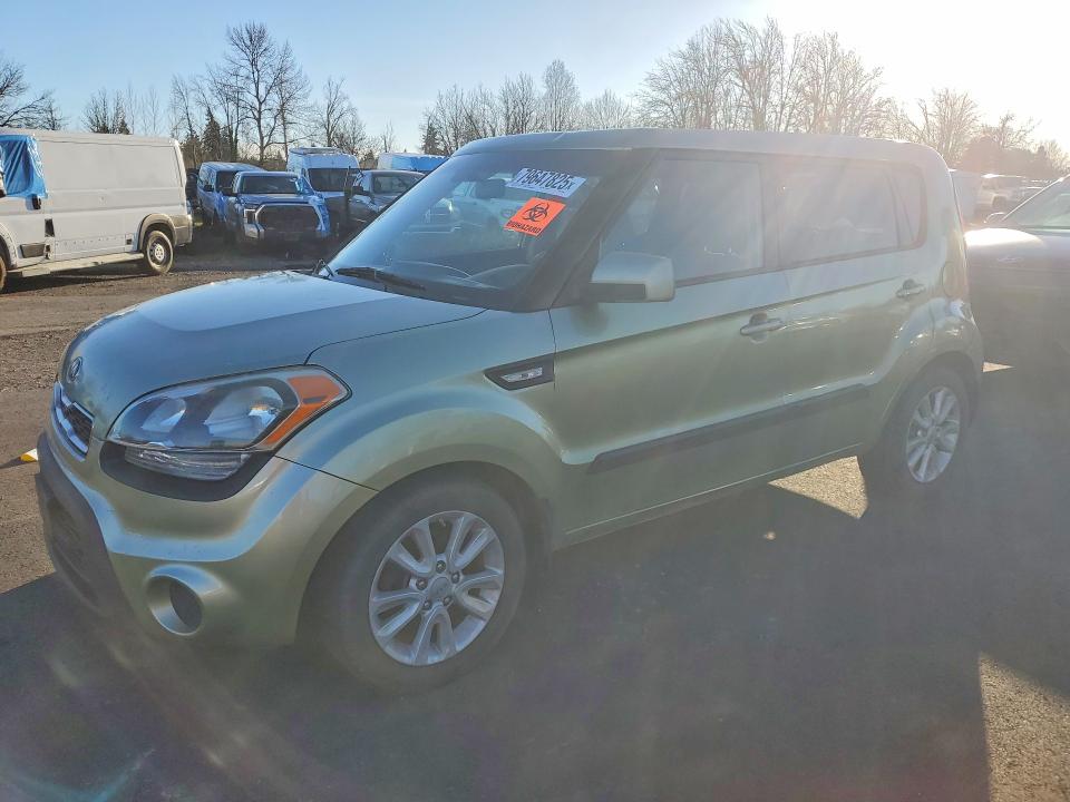 2013 Kia Soul VIN KNDJT2A55D7613889 COPART salvage auction — REAR END, Or - Salvage Title Certificate, sold $250 on 2026-07-06 (photo 1)