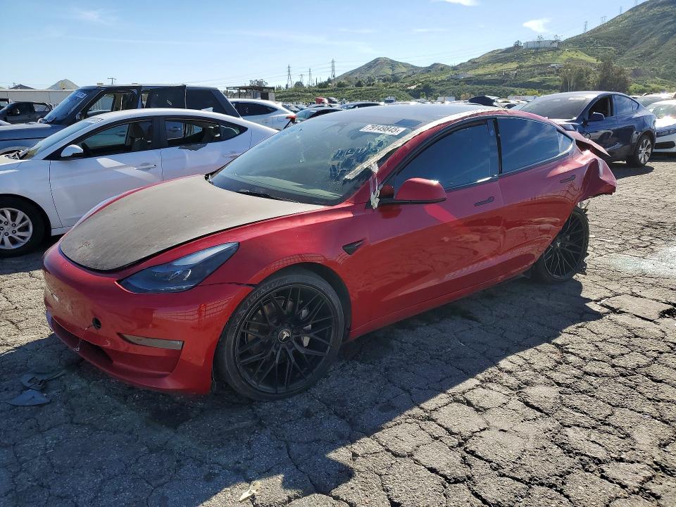 2022 Tesla Model 3 VIN 5YJ3E1EB7NF286369 — COPART salvage auction photo