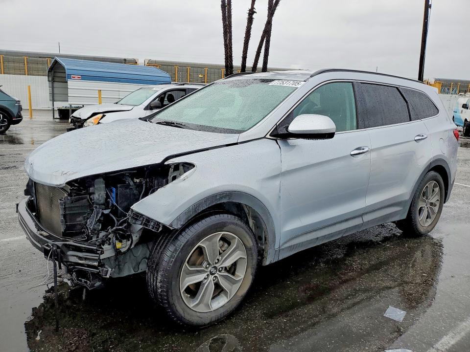 2016 Hyundai Santa fe VIN KM8SM4HF7GU134340 COPART salvage auction — FRONT END, Ca - Salvage Certificate, sold $1,600 on 2026-07-02 (photo 1)