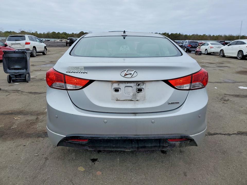 2013 Hyundai Elantra VIN KMHDH4AE4DU634952 COPART salvage auction — UNDERCARRIAGE, Salvage Title, sold $3,000 on 2026-07-20 (photo 6)