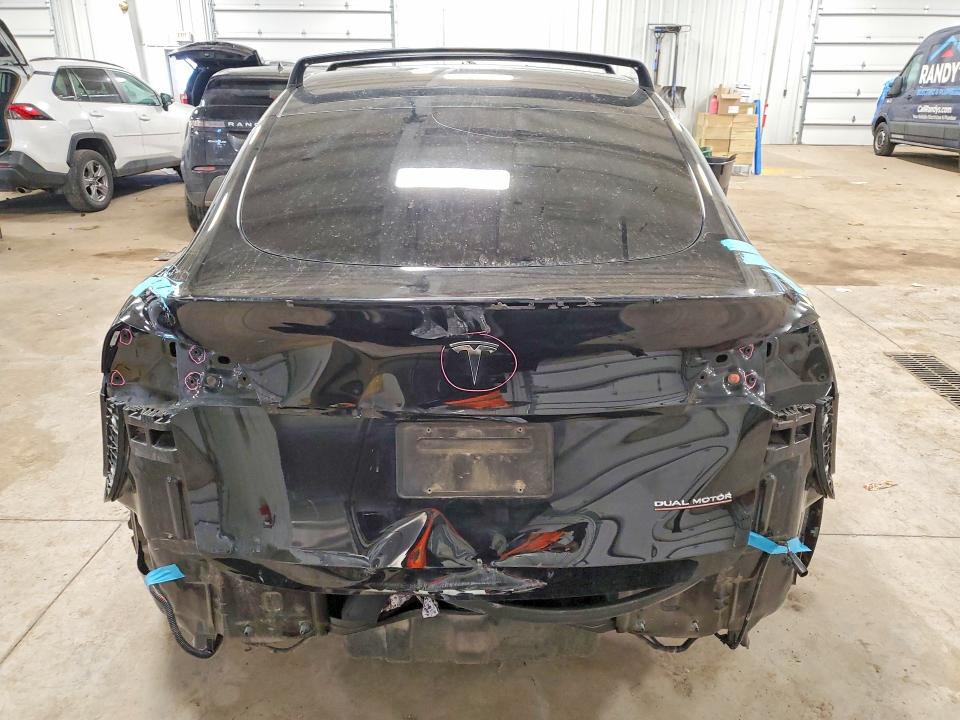 2022 Tesla Model y VIN 7SAYGDEF0NF382724 COPART salvage auction — REAR END, Ca - Salvage Certificate, sold $2,100 on 2026-07-28 (photo 6)