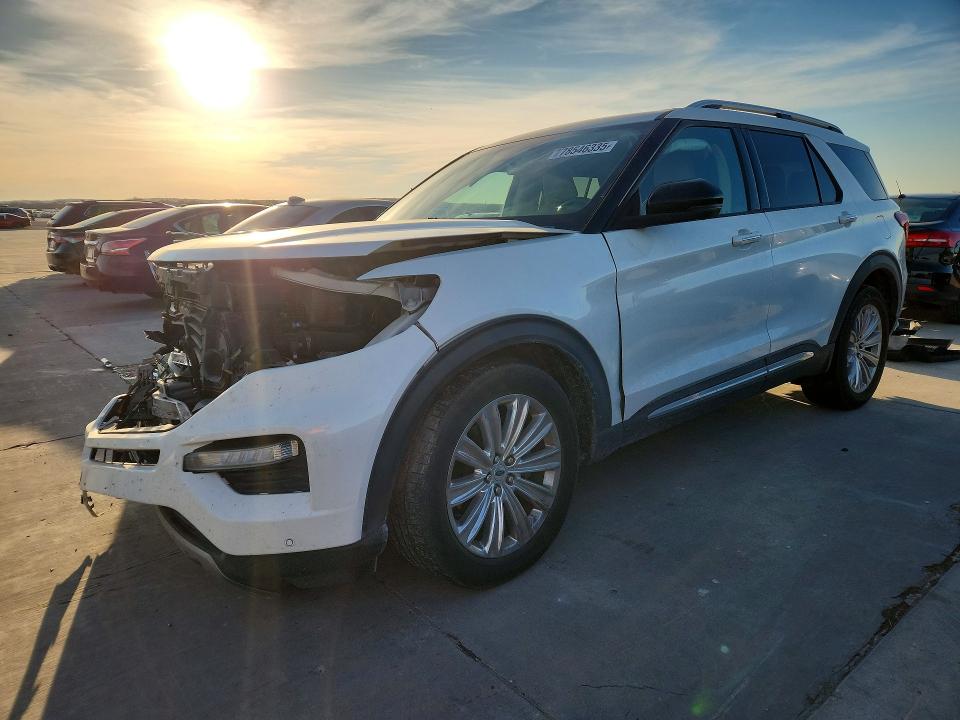 2020 Ford Explorer VIN 1FMSK7FH2LGA14367 COPART salvage auction — FRONT END, Tx - Salvage Vehicle Title, sold $3,900 on 2026-07-09 (photo 1)