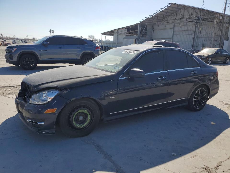 2012 Mercedes-benz C-klasse VIN WDDGF4HB8CR217649 COPART salvage auction — FRONT END, Salvage Title, sold $50 on 2026-07-28 (photo 1)
