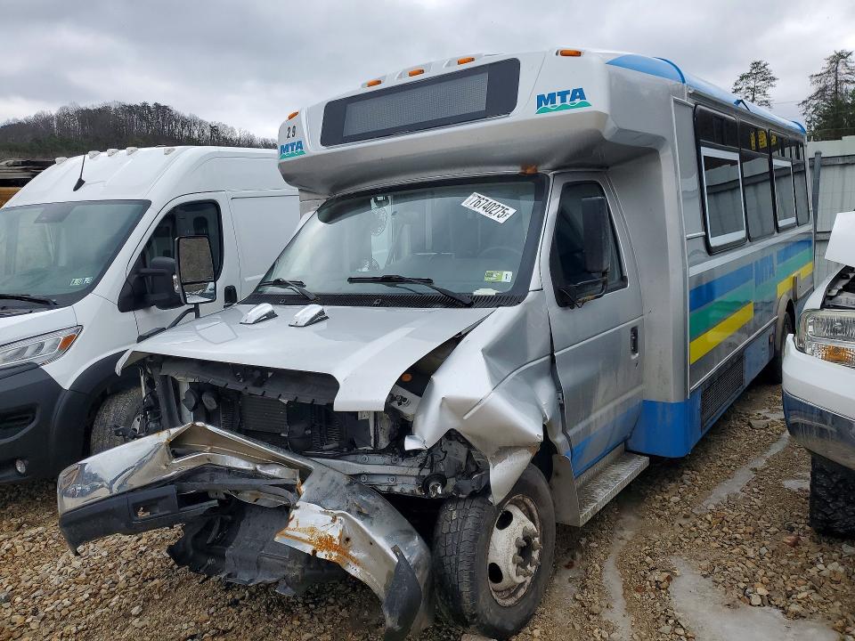 2019 Ford Econoline VIN 1FDFE4FS9KDC56592 COPART salvage auction — FRONT END, Wv - Salvage Certificate, sold $650 on 2026-07-30 (photo 1)