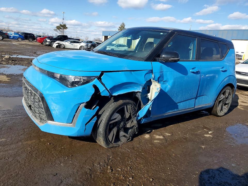 2024 Kia Soul VIN KNDJ53AUXR7220209 COPART salvage auction — FRONT END, Mi - Cert Of Title-Salvage Vehicle, sold $4,850 on 2026-07-07 (photo 1)