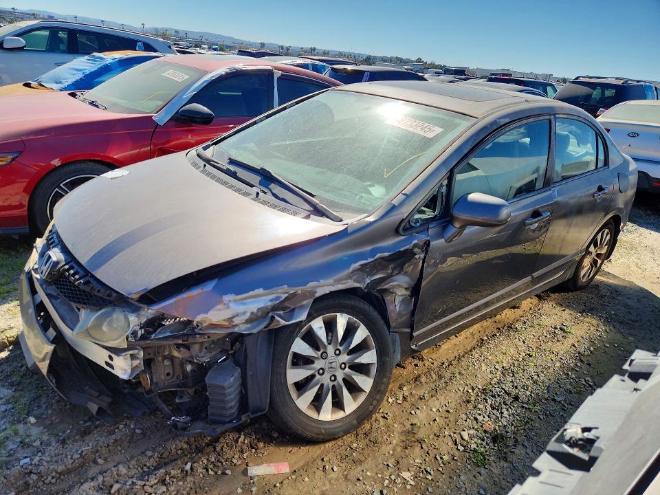 2009 Honda Civic VIN 2HGFA16829H528949 COPART salvage auction — FRONT END, Ca - Salvage Certificate, sold $125 on 2026-07-31 (photo 1)