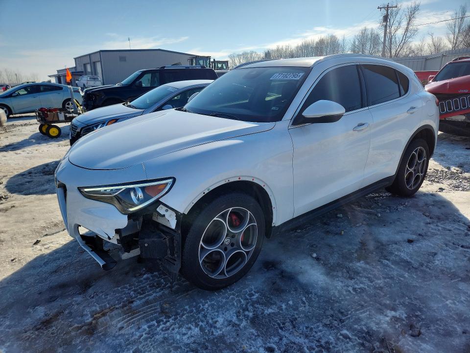 2018 Alfa romeo Stelvio VIN ZASFAKRN3J7B59581 COPART salvage auction — FRONT END, Mi - Cert Of Title-Salvage Vehicle, sold $6,400 on 2026-08-13 (photo 1)