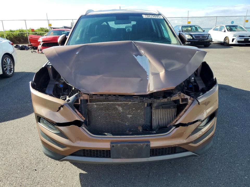 2016 Hyundai Tucson VIN KM8J33A24GU125823 COPART salvage auction — FRONT END, Hi - Certificate Of Salvage, sold $1,050 on 2026-07-27 (photo 5)