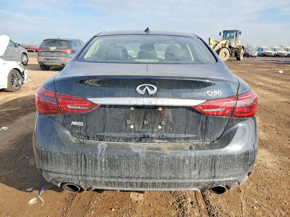 2020 Infiniti Q50 VIN JN1EV7AR1LM250831 COPART salvage auction — FRONT END, Il - Salvage Certificate, sold $4,500 on 2026-07-30 (photo 6)