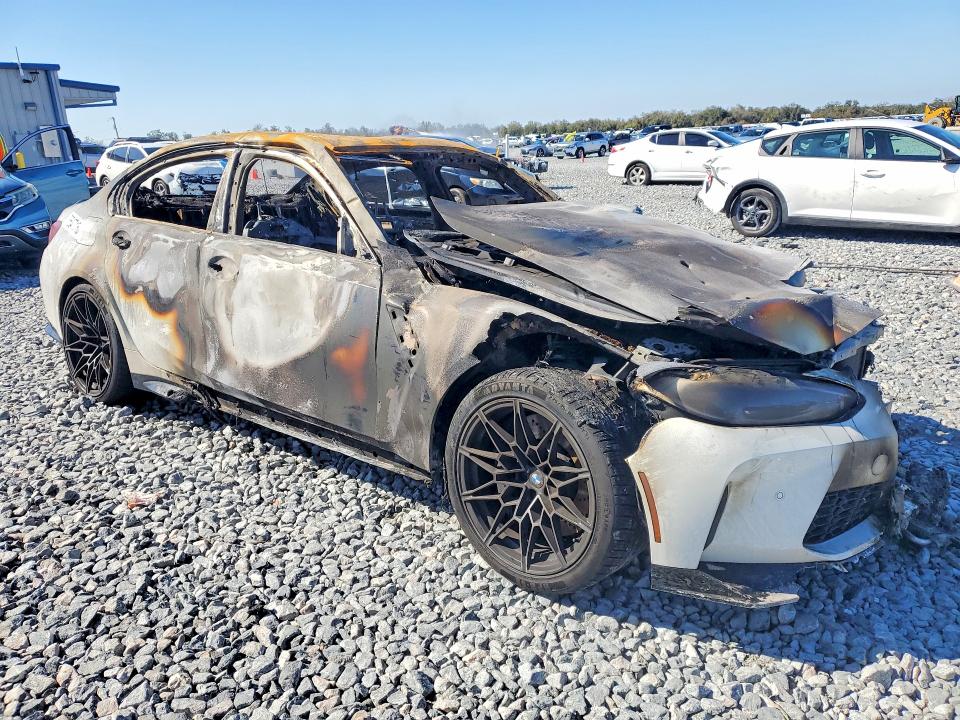 2024 BMW M3 VIN WBS43AY0XRFS74229 COPART salvage auction — BURN, FL - CERTIFICATE OF DESTRUCTION, sold $3,700 on 2026-08-04 (photo 4)