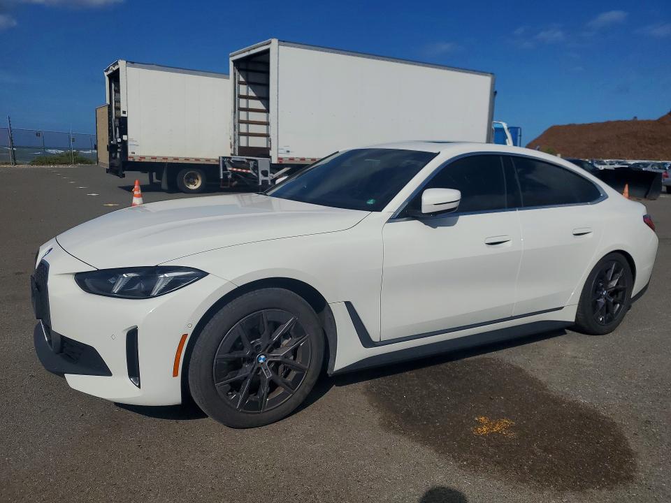 2025 BMW I4 VIN WBY23HD09SFU44999 COPART salvage auction — SIDE, Hi - Certificate Of Title, sold $20,100 on 2026-07-27 (photo 1)
