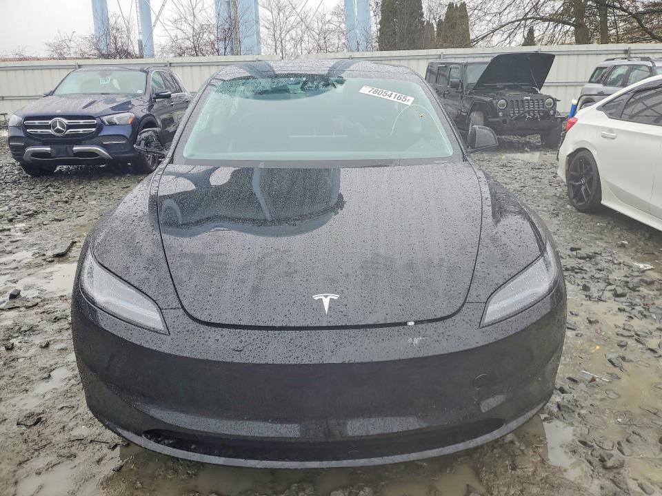2025 Tesla Model 3 VIN 5YJ3E1EA2SF075048 COPART salvage auction — SIDE, Nj - Cert Of Title-Salvage, sold $11,900 on 2026-07-27 (photo 5)