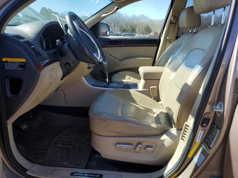 2010 Hyundai Veracruz VIN KM8NU4CCXAU108400 COPART salvage auction — FRONT END, Ar - Cert Of Title-Salvage, sold $1,750 on 2026-07-13 (photo 7)