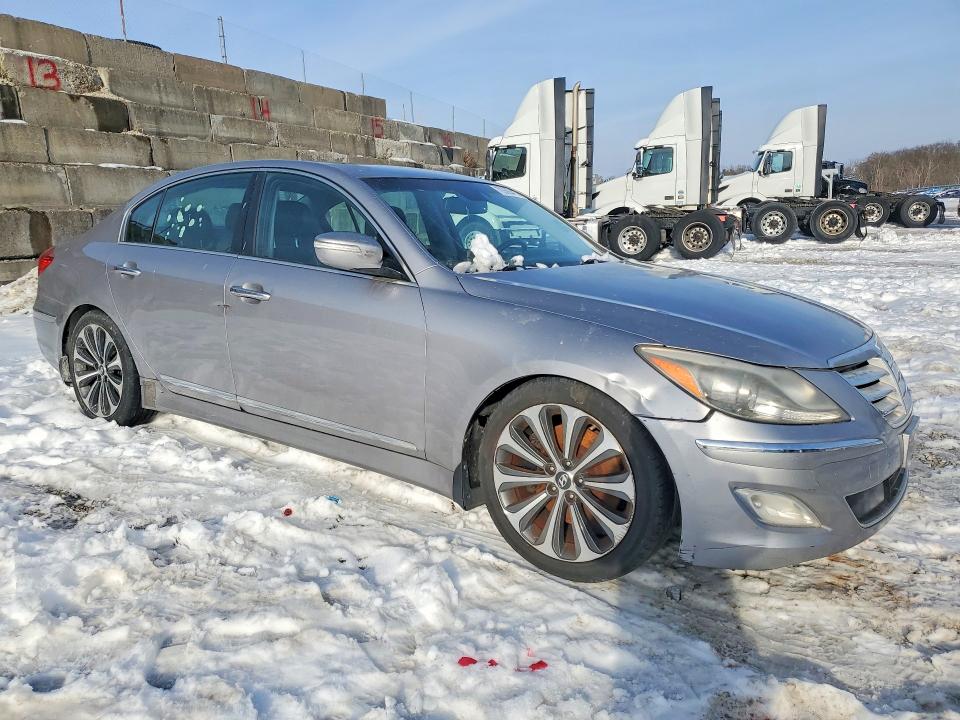2013 Hyundai Genesis VIN KMHGC4DH4DU221284 COPART salvage auction — FRONT END, Oh - Certificate Of Title, sold $275 on 2026-07-02 (photo 4)