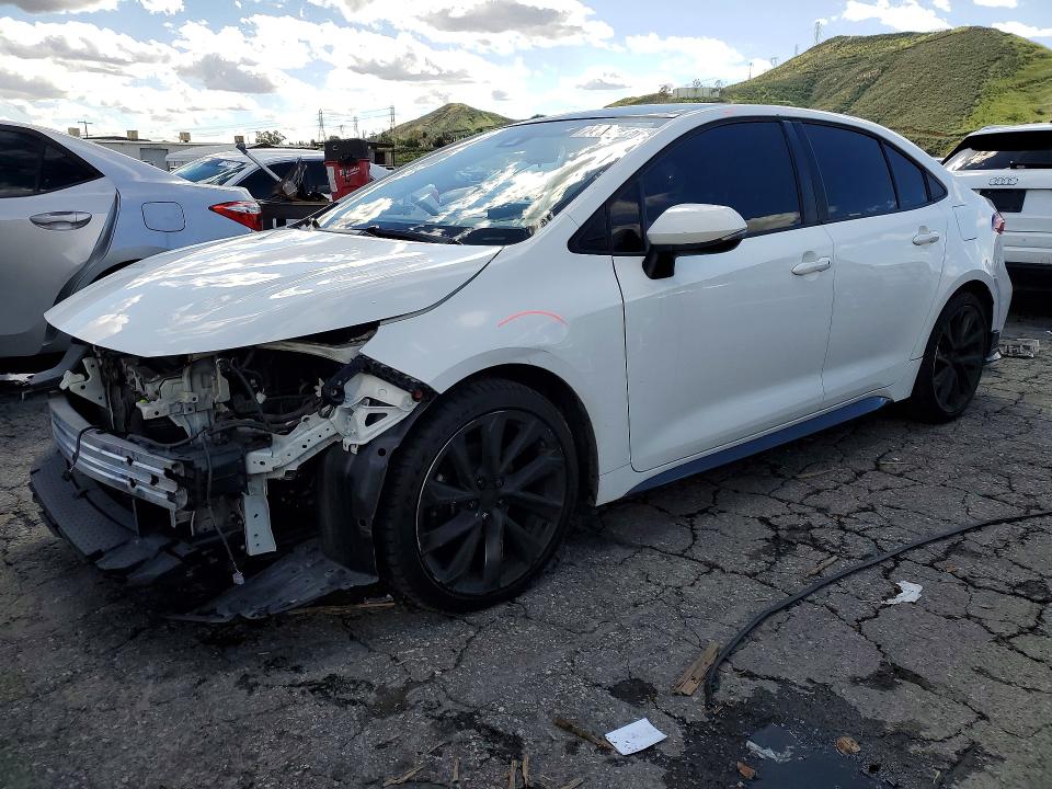 2021 Toyota Corolla VIN 5YFS4MCE5MP072755 COPART salvage auction — FRONT END, Ca - Salvage Certificate, sold $5,800 on 2026-07-20 (photo 1)