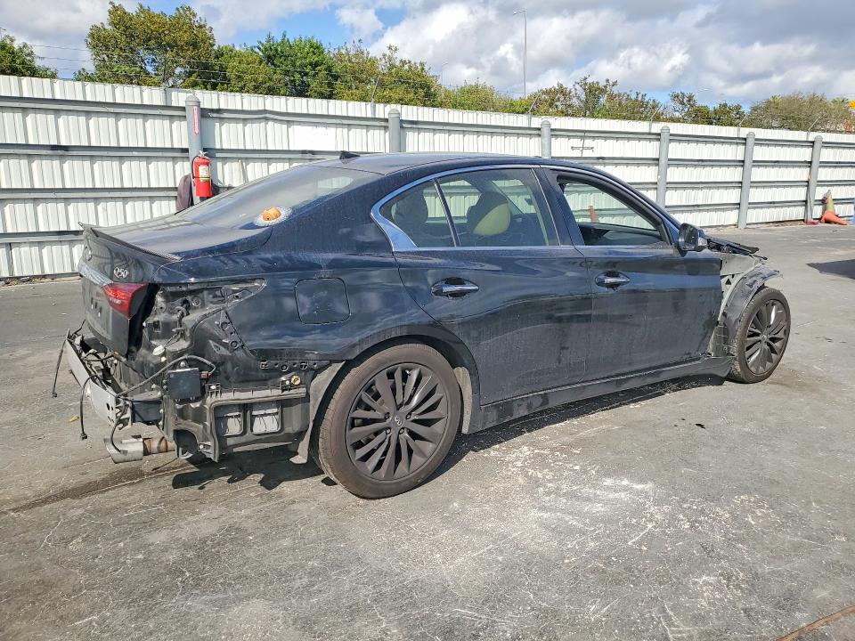 2018 Infiniti Q50 VIN JN1EV7APXJM364497 COPART salvage auction — FRONT END, Fl - Certificate Of Destruction, sold $1,900 on 2026-07-13 (photo 3)