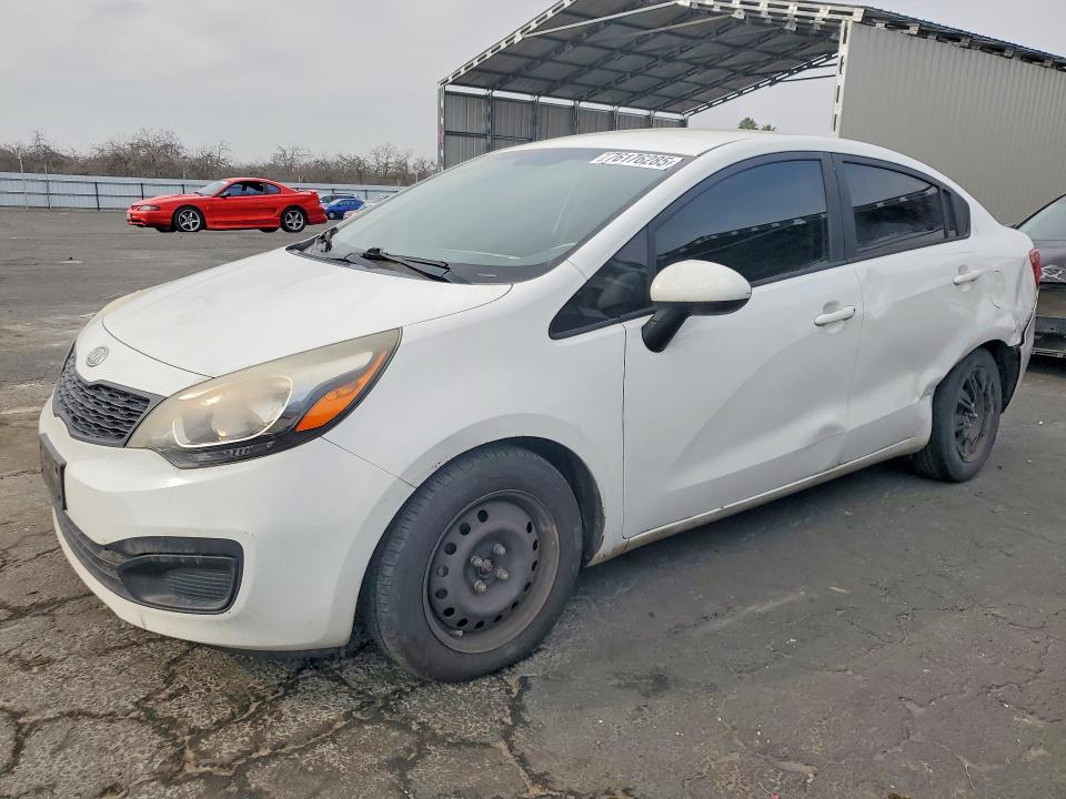 2013 Kia Rio VIN KNADM4A34D6124410 COPART salvage auction — SIDE, Ca - Salvage Certificate, sold $900 on 2026-07-09 (photo 1)