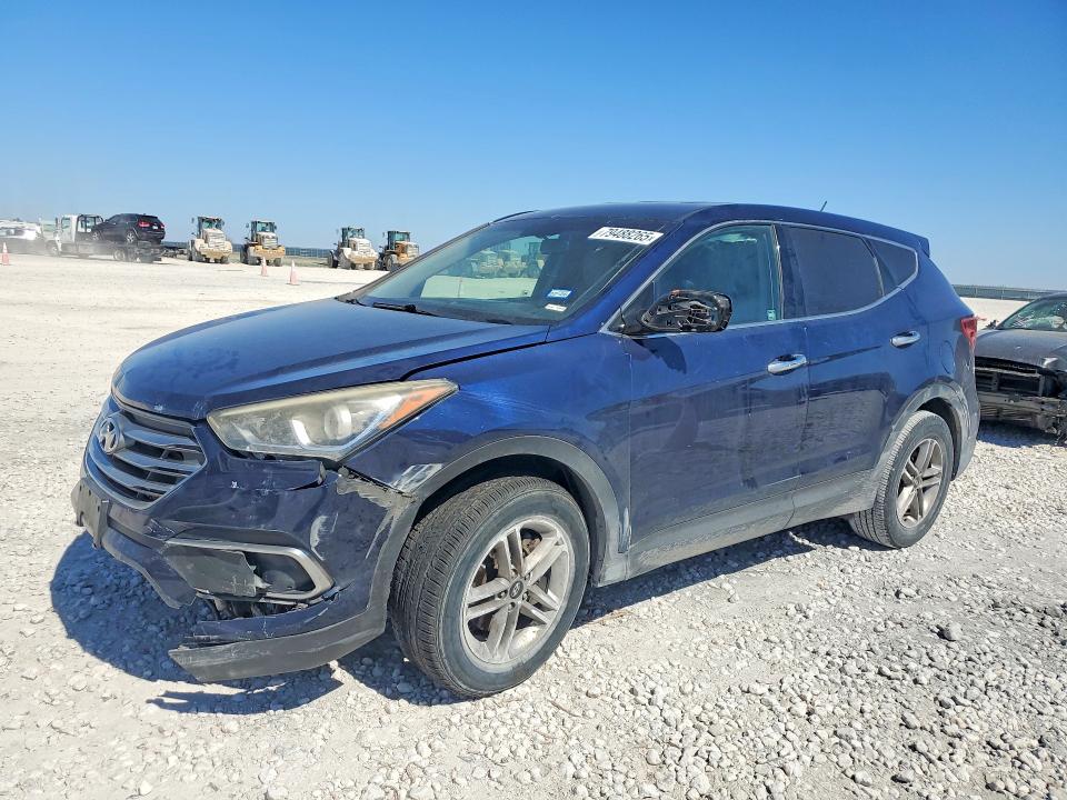 2018 Hyundai Santa fe VIN 5XYZT3LB3JG527832 COPART salvage auction — FRONT END, Tx - Certificate Of Title, sold $1,950 on 2026-07-30 (photo 1)
