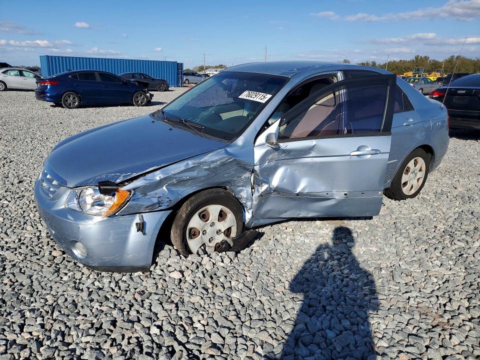 2005 Kia Spectra VIN KNAFE121355132913 COPART salvage auction — FRONT END, FL - CERT OF TITLE SLVG REBUILDABLE, sold $425 on 2026-07-17 (photo 1)