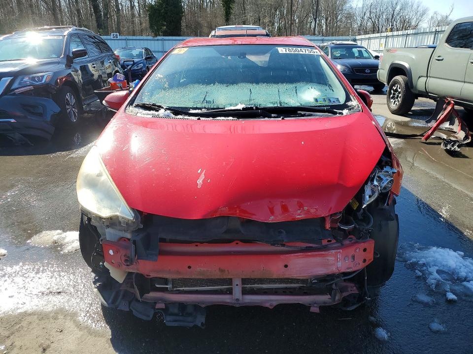 2012 Toyota Prius VIN JTDKDTB32C1016611 COPART salvage auction — FRONT END, Pa - Certificate Of Salvage, sold $550 on 2026-07-02 (photo 5)