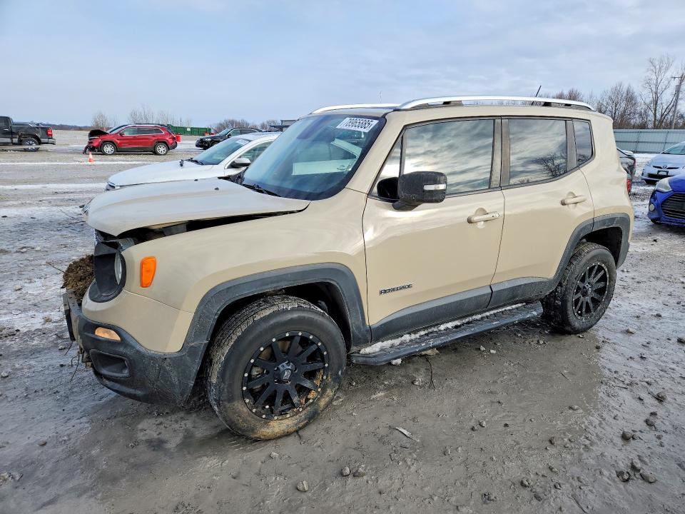 2016 Jeep Renegade VIN ZACCJBDT3GPC64697 COPART salvage auction — FRONT END, Mi - Cert Of Title-Salvage Vehicle, sold $1,100 on 2026-07-09 (photo 1)
