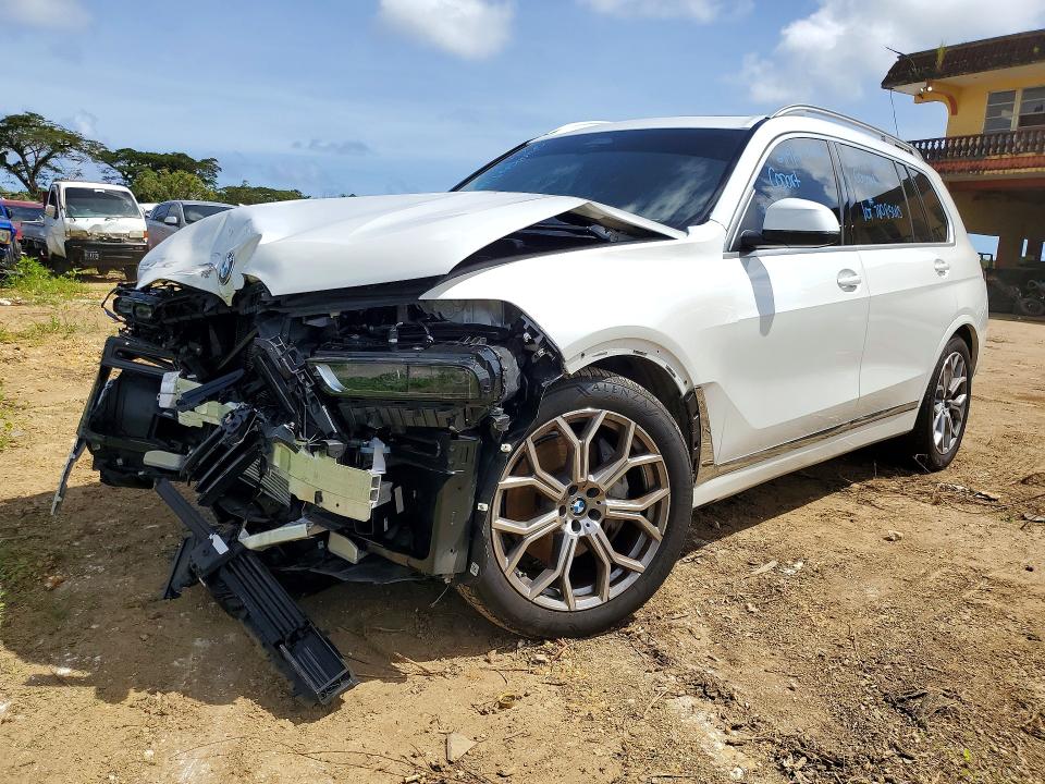 2025 BMW X7 VIN 5UX23EM08S9X21557 COPART salvage auction — FRONT END, Hi - Certificate Of Salvage, sold $3,250 on 2026-07-27 (photo 1)
