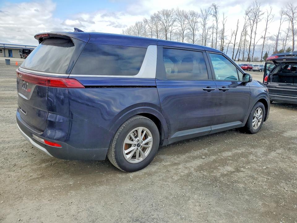 2022 Kia SEDONA VIN KNDNB4H37N6170625 COPART salvage auction — SIDE, WA - BILL OF SALE, sold $6,800 on 2026-07-20 (photo 3)