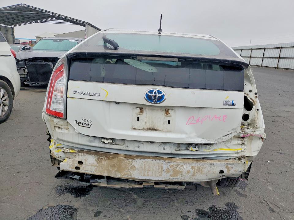 2015 Toyota Prius VIN JTDKN3DU2F0467325 COPART salvage auction — REAR END, Ca - Salvage Certificate, sold $1,300 on 2026-07-09 (photo 6)